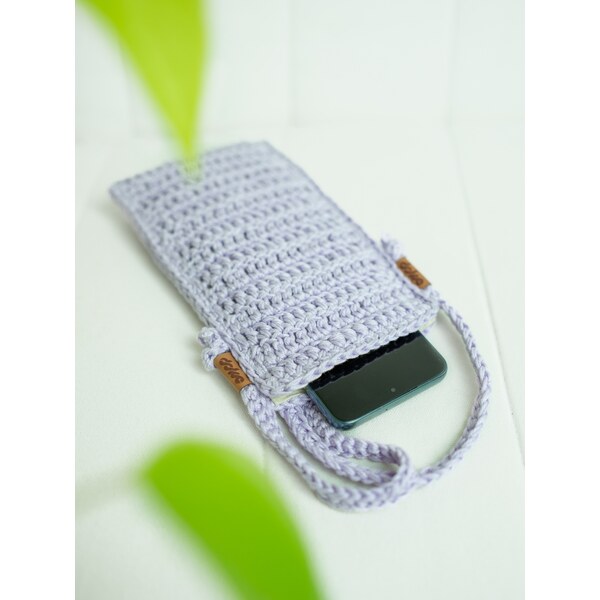DOKE Háčkovaná taška na telefon lavender 63926643