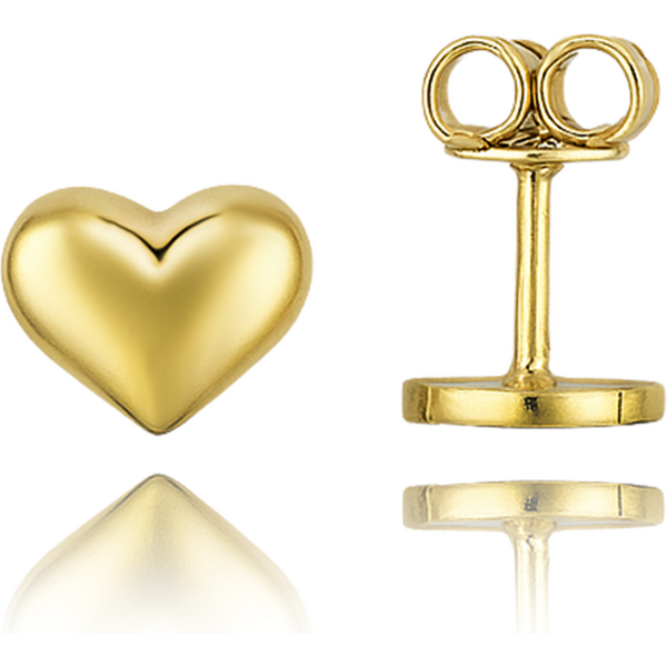 OLIVIE MINET Elegantní zlaté náušnice srdíčka Au 585/1000 64898864