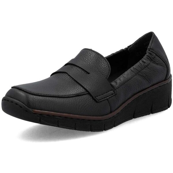 Dámske mokasíny RIEKER 53797-00 čierna W5 63889862