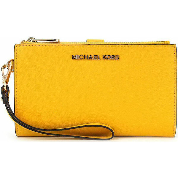 Michael Kors Jet Set Double Zip Phone Wallet Wristlet Jasmine Yellow 63898662