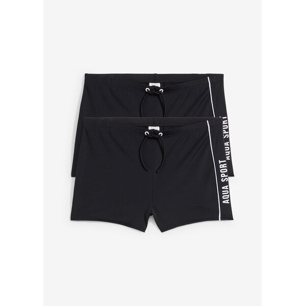 bonprix Kúpacie šortky (2 ks), farba čierna 63894147