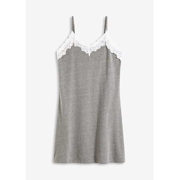 bonprix Nočná košeľa na ramienka, farba šedá 63894209