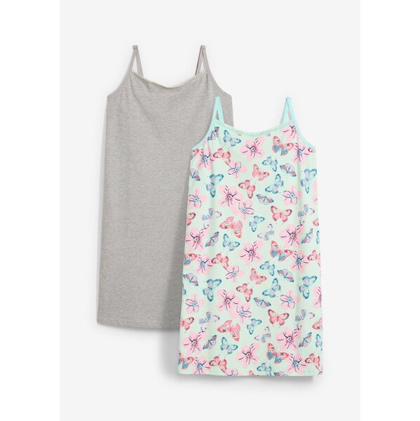 bonprix Nočná košeľa (2 ks) s mäkkou bio bavlnou, farba šedá 63894210