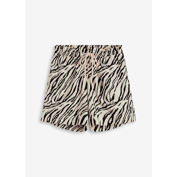 bonprix Šortky Paperbag, so šnúrkou, farba béžová 63894259