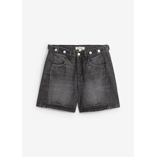 bonprix Džínsové šortky Mid Waist, streč, farba čierna 63894331