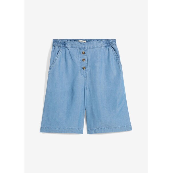 bonprix Šortky bez zapínania z lyocell, farba modrá 63894348