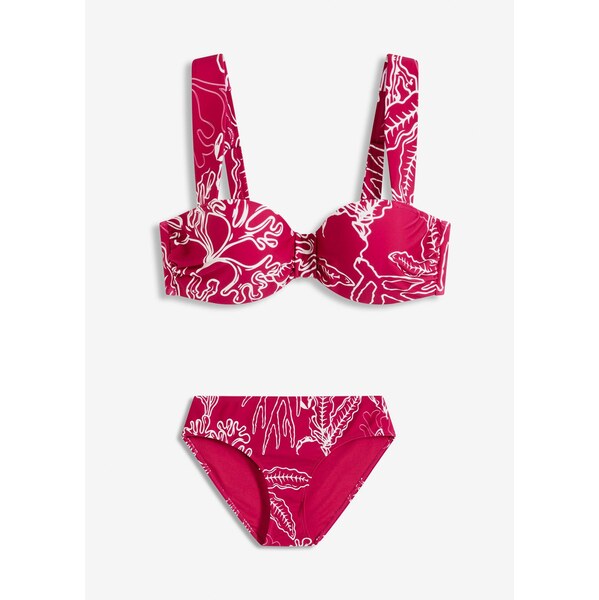 bonprix Bikiny s kosticami (2-dielne), farba červená 63894355