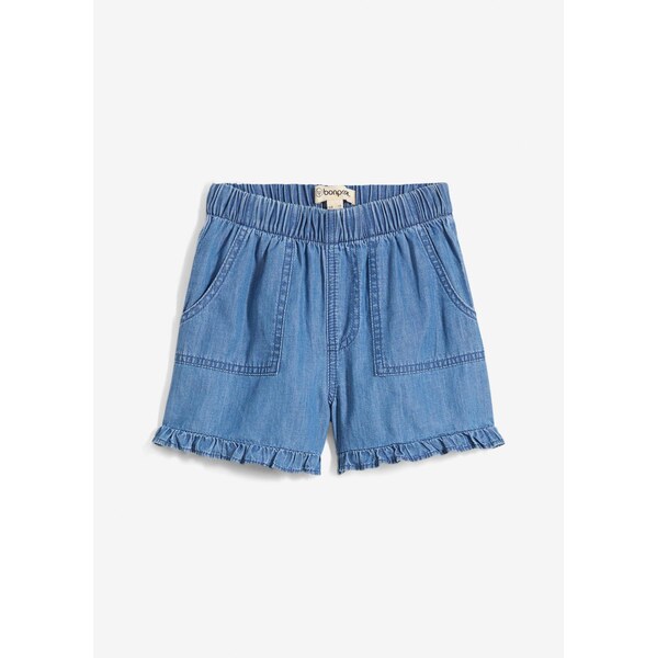 bonprix Džínsové šortky z padavej bavlny, farba modrá 63894372