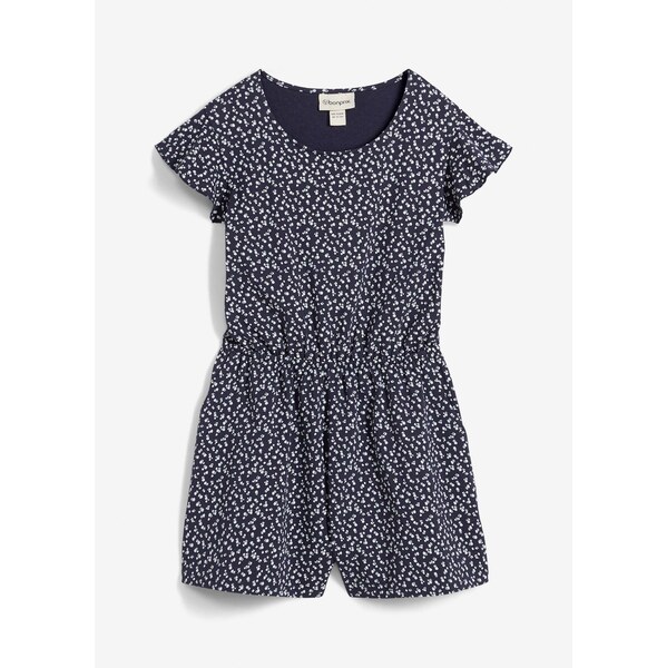 bonprix Džersejový overal z elastického mixu bio bavlny, farba modrá 63894433