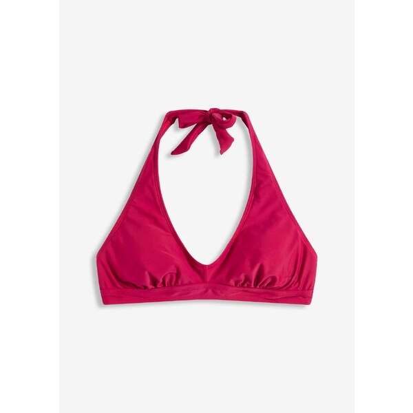 bonprix Bikinová podprsenka neckholder s V-výstrihom, farba ružová 63704354