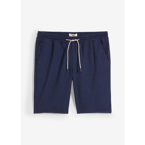 bonprix Voľné bermudy, z čistej bavlny, Regular Fit, farba modrá 63894454