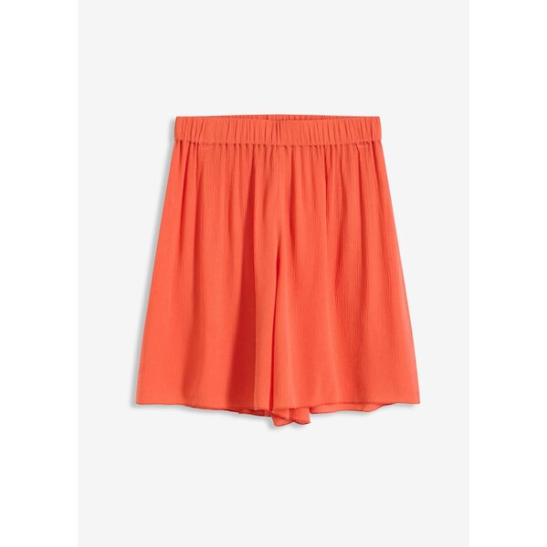 bonprix Plážové šortky z padavej viskózy, farba oranžová 63894512
