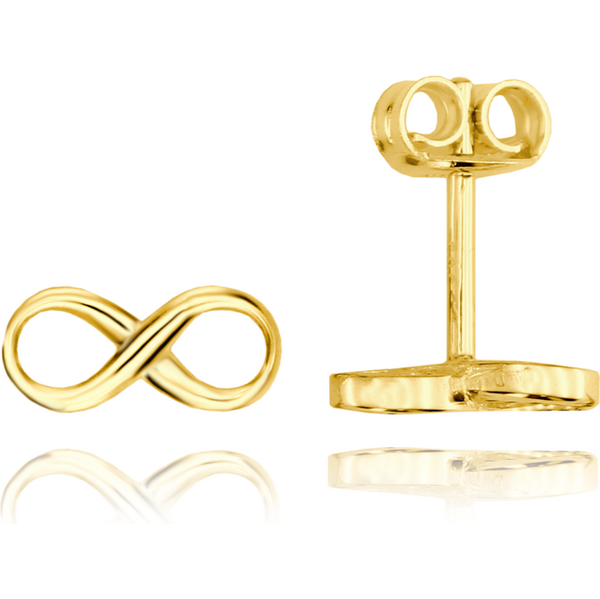 Olivie MINET Elegantní zlaté náušnice nekonečno Au 585/1000 64913644