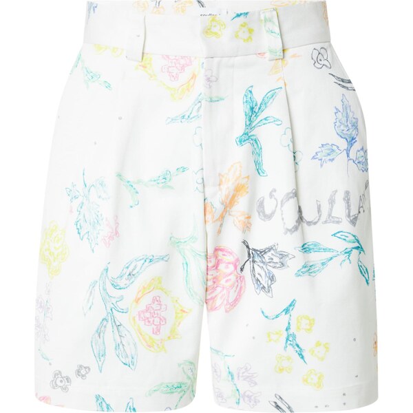 Soulland Plisované nohavice MARTY tyrkysová / žltá / oranžová / biela 66330270