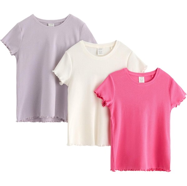 Lindex Tričko orgovánová / ružová / biela 64826052