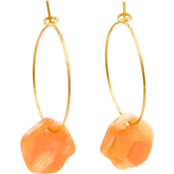 Fräulein Wunder Náušnice Alice zlatá / svetlooranžová / tmavooranžová 66037256