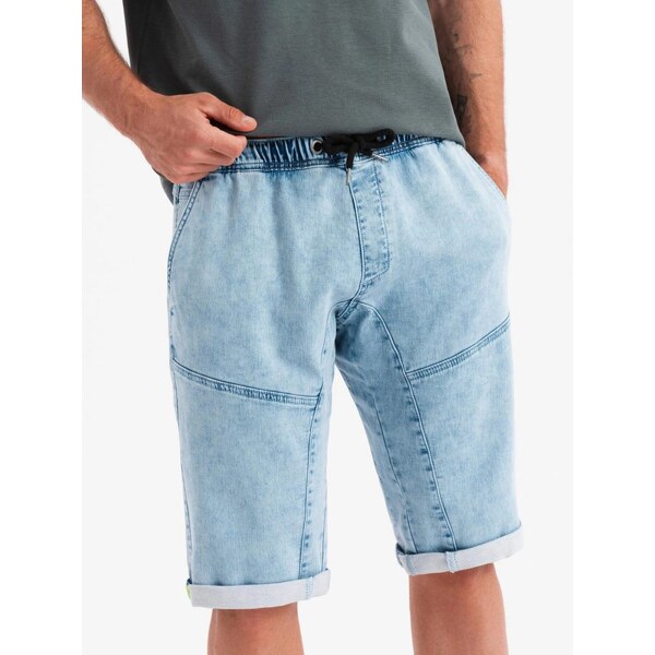Ombre Clothing Štýlové svetlé modré rifľové kraťasy V2 SRDS-0135 63910857