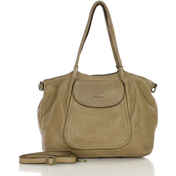 Marco Mazzini handmade MARCO MAZZINI Kožená shopper kabelka | béž 48977191