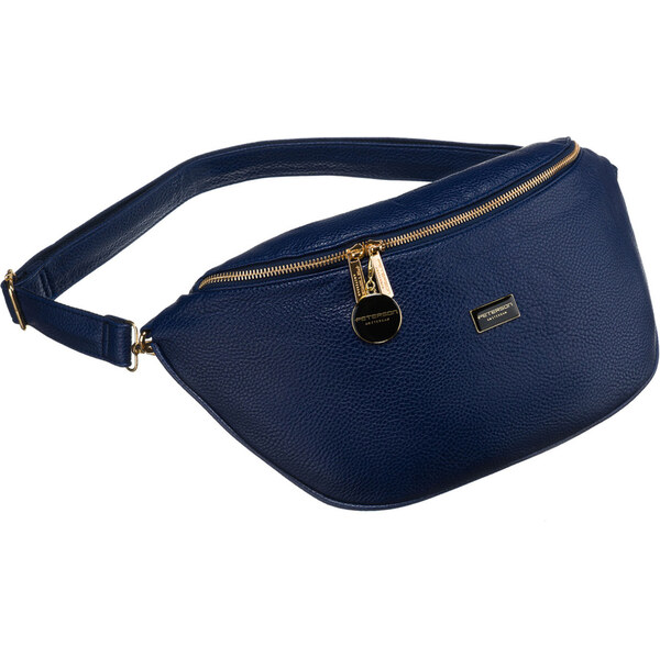 Peterson Veľká tmavomodrá dámska ľadvinka z eko kože crossbody 63917906