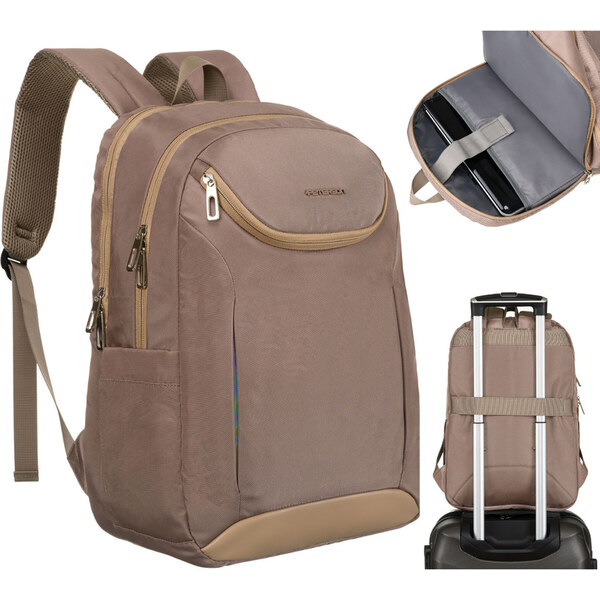 Peterson Priestranný športový ruksak z nylonu v béžovej farbe na 63917967