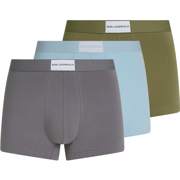 Karl Lagerfeld Boxerky svetlomodrá / tmavosivá / olivová 63919455
