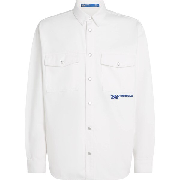 KARL LAGERFELD JEANS Prechodná bunda Out Of The Blue modrá / šedobiela 64008828