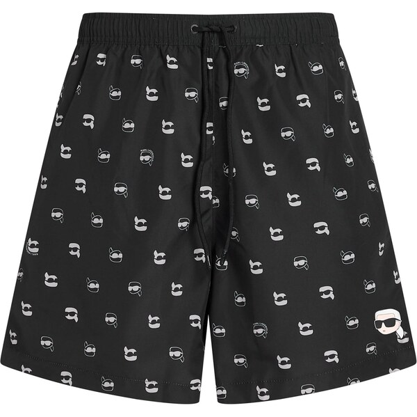 Karl Lagerfeld Plavecké šortky čierna / biela 63919472