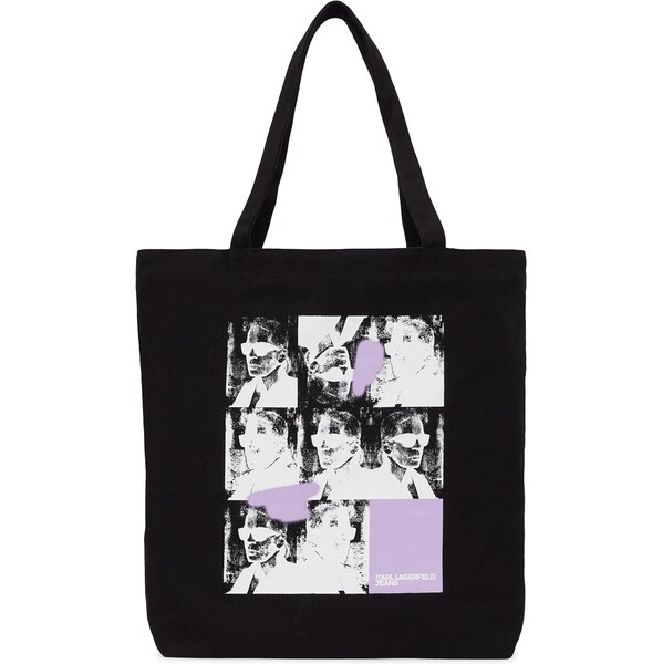 KARL LAGERFELD JEANS Shopper fialová / čierna / biela 63956583