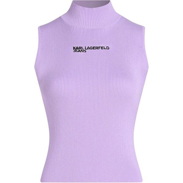 KARL LAGERFELD JEANS Vyšívaný top fialová / čierna 63919507
