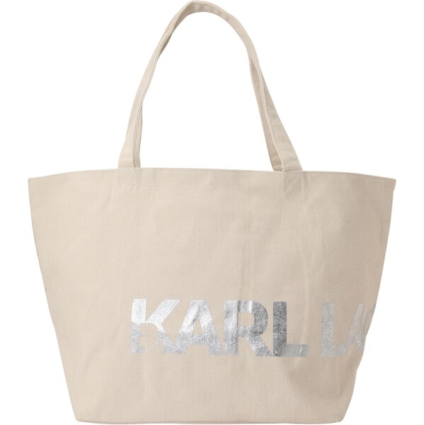 Karl Lagerfeld Shopper ESSENTIAL strieborná / šedobiela 63919857