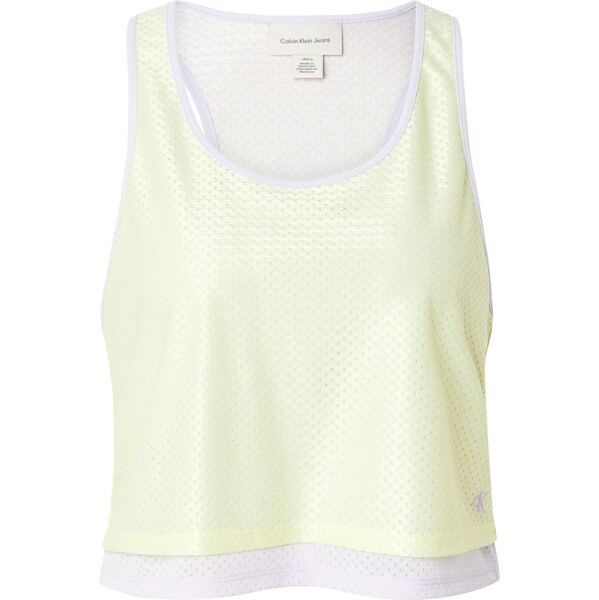 Calvin Klein Jeans Top PRIDE pastelovo zelená / biela 63919862