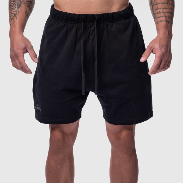 Pánske bavlnené šortky Iron Aesthetics Ambition, čierne 62630153