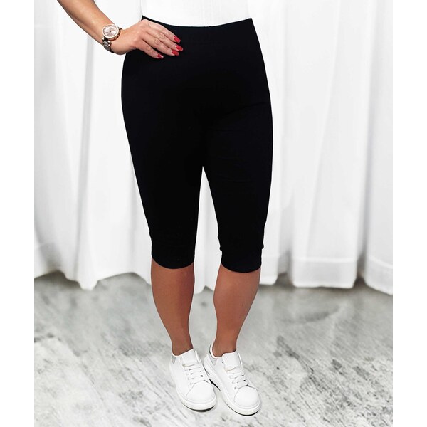 Bavlnené capri legíny čierne 63935666