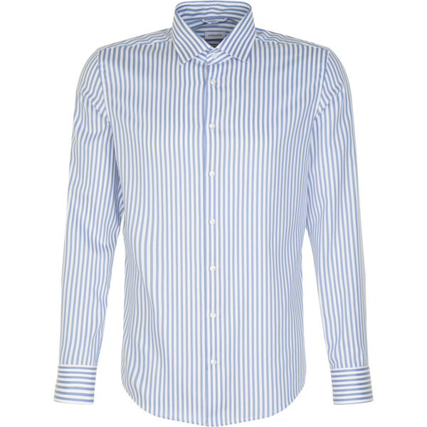 Pánska pruhovaná modro biela nežehlivá košeľa Shaped fit Seidensticker 63935790