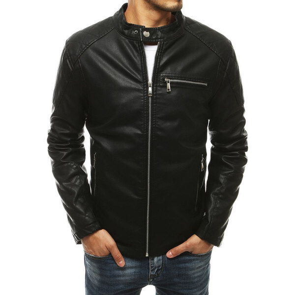BASIC Černá pánská koženková bunda TX3463 18939996