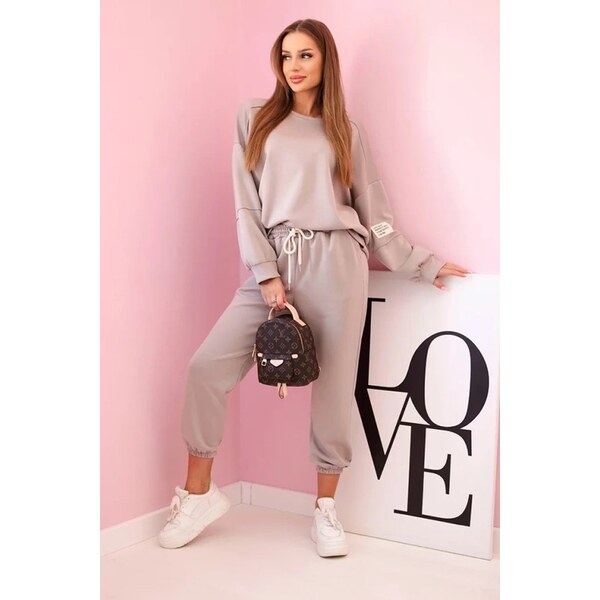 Kesi Dámska tepláková súprava Bella tmavobéžová, Farba béžová 63936153