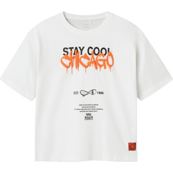 NAME IT Tričko NKMLEROY oranžová / čierna / biela 63939453