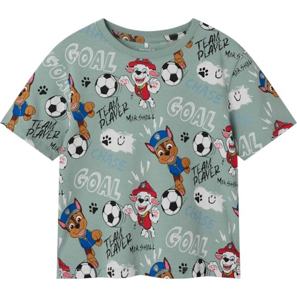 NAME IT Tričko NMMJUBI hnedá / pastelovo zelená / červená / biela 63939455