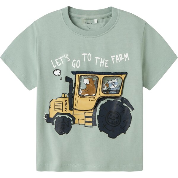 NAME IT Tričko NMMLOU tmavožltá / antracitová / pastelovo zelená / 63939463