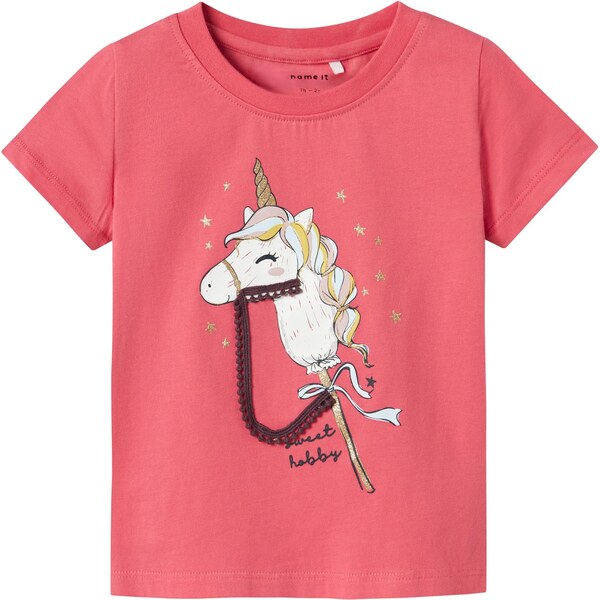 NAME IT Tričko NMFKITTY svetlomodrá / zlatá / ružová 63939469