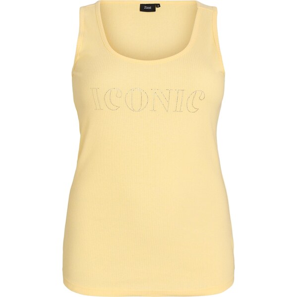 Zizzi Top Evinna svetložltá / strieborná 65880282