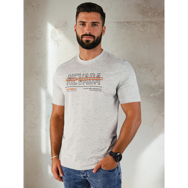 BASIC Svetlosivé tričko s nápisom Nevada RX5436 52671140