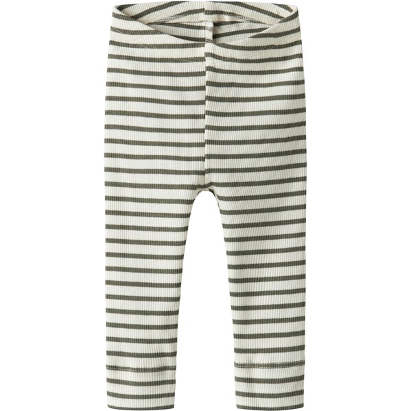NAME IT Legíny NBNBANI olivová / biela 63956605