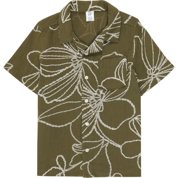 GAP Košeľa olivová / biela 63956935