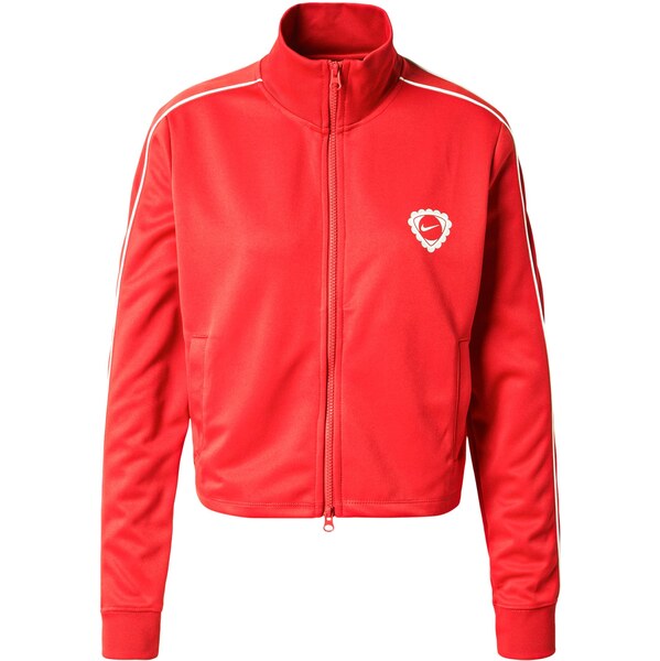 Nike Sportswear Tepláková bunda červená / biela 65897208