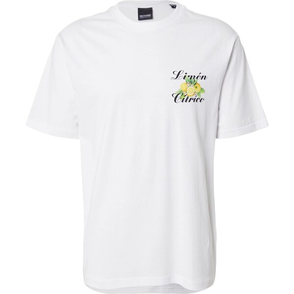 Only & Sons Tričko ONSKEANE citrónová / olivová / čierna / biela 63957072