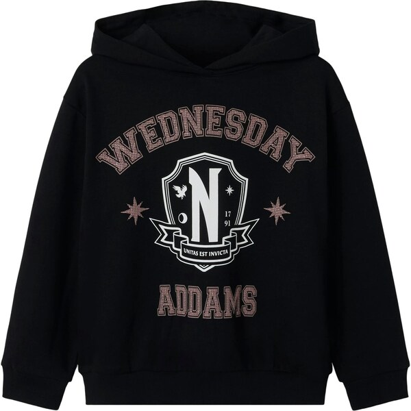 NAME IT Mikina NKFJixinni svetlofialová / čierna / biela 64017916