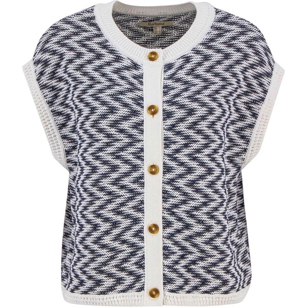 Barbour Pletená vesta Olivia námornícka modrá / biela 63957132