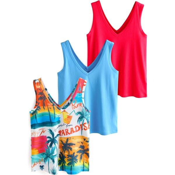 Next Top azúrová / tmavooranžová / červená / biela 65877660