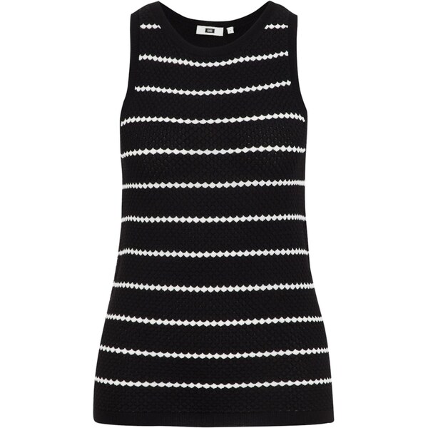 WE Fashion Top čierna / biela 65880323
